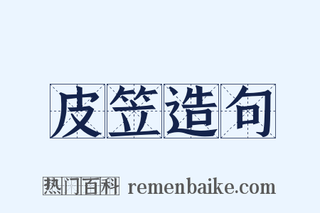 皮笠造句是什么意思的图片